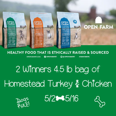 OpenFarm Homestead Turkey & Chicken Dog Food Giveaway