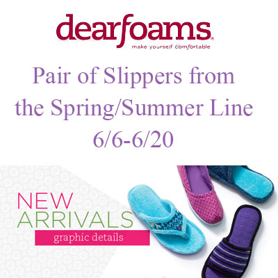 Dearfoams Spring/Summer Line Giveaway