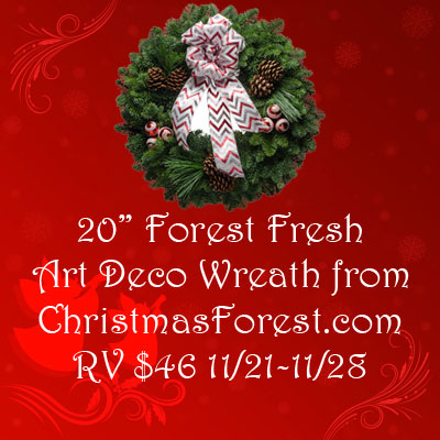 Christmas Forest Art Deco Wreath Giveaway