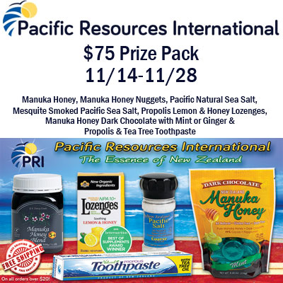 Pacific Resources International $75 Prize Pack Giveaway