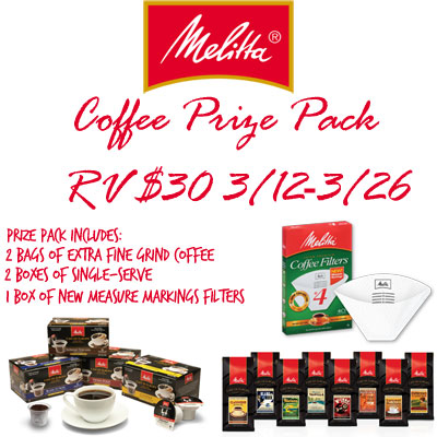 Melitta Coffee Prize Pack Giveaway