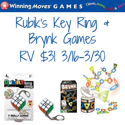 Winning Moves Rubik's Keyring & Brynk Games Giveaway