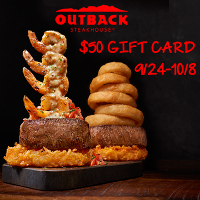 Outback Raise the Steaks $50 Gift Card Giveaway