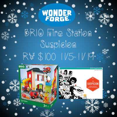 Wonder Forge BRIO Fire Station & Suspicion Giveaway