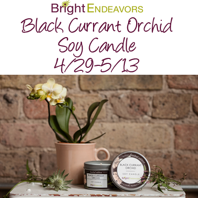 Bright Endeavors Black Currant Orchid Candle Giveaway