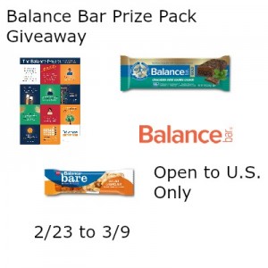 Balance Bar Prize Pack Giveaway
