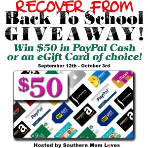 $50 (Recover From) Back To School Giveaway