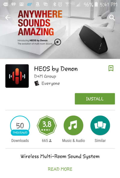 HEOS App in Play Store