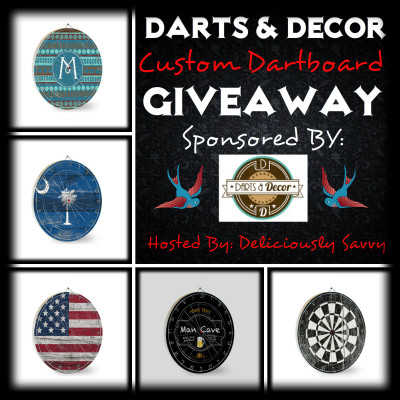 Darts & Decor Custom Dartboard Giveaway