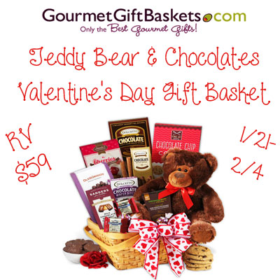 Teddy Bear & Chocolates Valentine's Day Gift Basket Giveaway